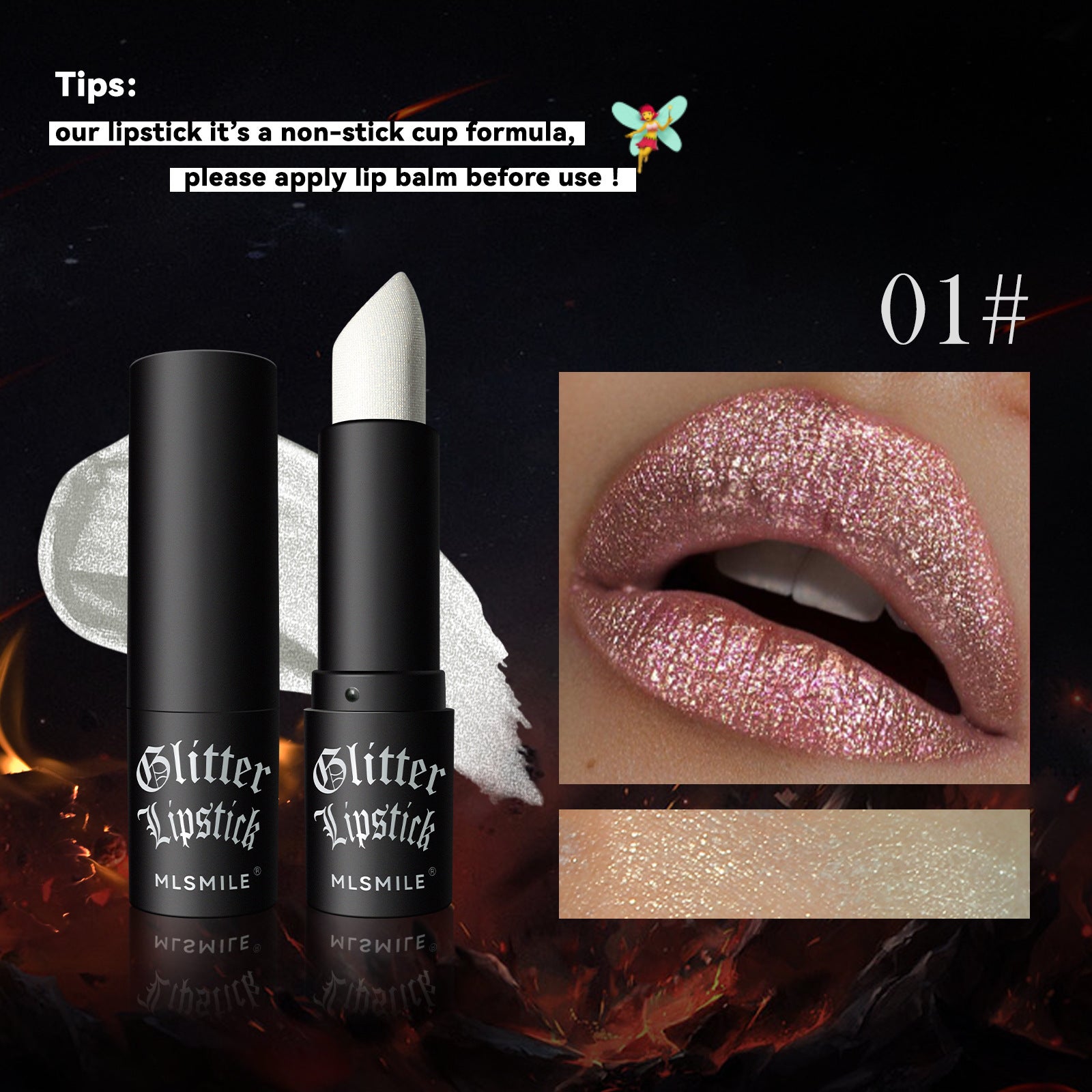 Glittering Diamond Lipstick Easy to Apply Moisturizing Waterproof Long-lasting - Teleplus glittering diamond lipstick
