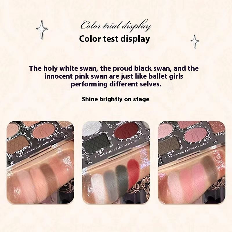 Glittering Pearlescent Six Color Eyeshadow Palette for Neutral Skin Tones - Teleplus six color eyeshadow glittering