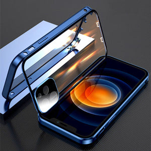 Magneto Phone Case with Metal Back Cover in Blue Silver Green Black Gold - Goggles Solid Colors magneto phone case