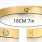 Gold Bracelets For Women 14K Gold Plated Friendship Love Bangle Bracelets Cubic Zirconia Stainless Steel Bracelet