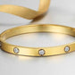 Gold Bracelets For Women 14K Gold Plated Friendship Love Bangle Bracelets Cubic Zirconia Stainless Steel Bracelet