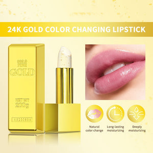 Gold Foil Color Changing Lipstick Long Lasting Moisturizing Makeup - lasting moisturizing gold foil color changing