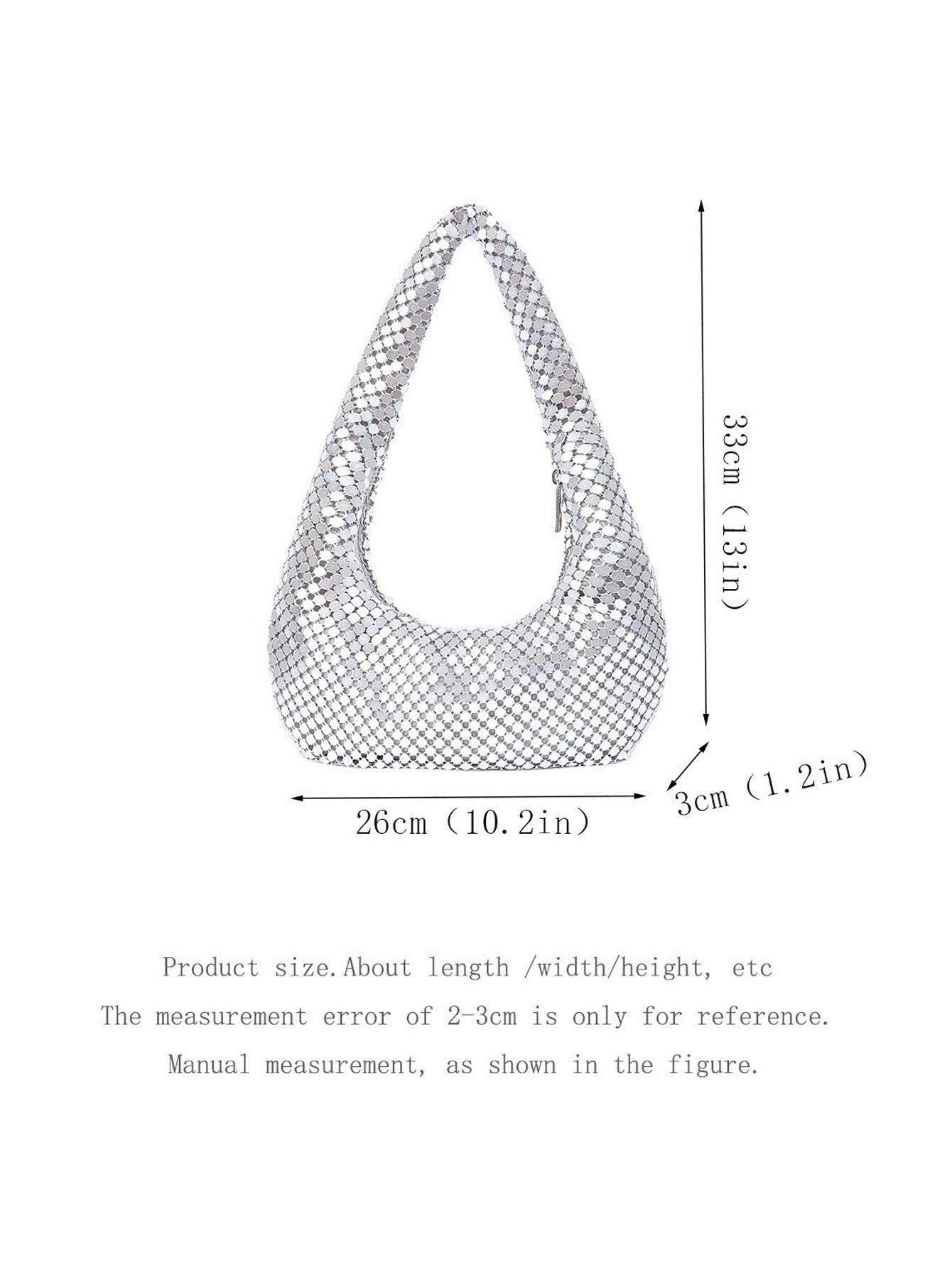 Gold Metal Underarm Evening Bag for Women Elegant Metallic Clutch - underarm evening bag