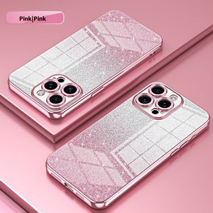 Gradient Plating Protective Cover for iPhone Anti-Fall Shockproof TPU Case - Phone Options gradient plating protective