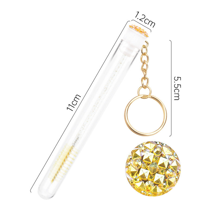Grafting Mascara Brush in Gold with Buckle Tube for Beauty Application - Teleplus grafting mascara brush gold buckle