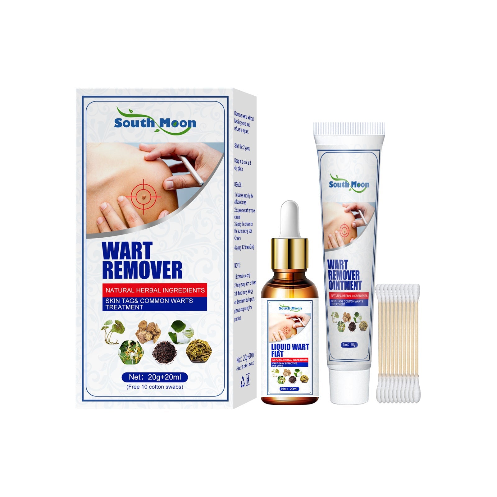 Herbal Wart Liquid and Gram Cream Set for Removal - Set: Say Bye to Warts with Herbs gram wart cream set herbal liquid