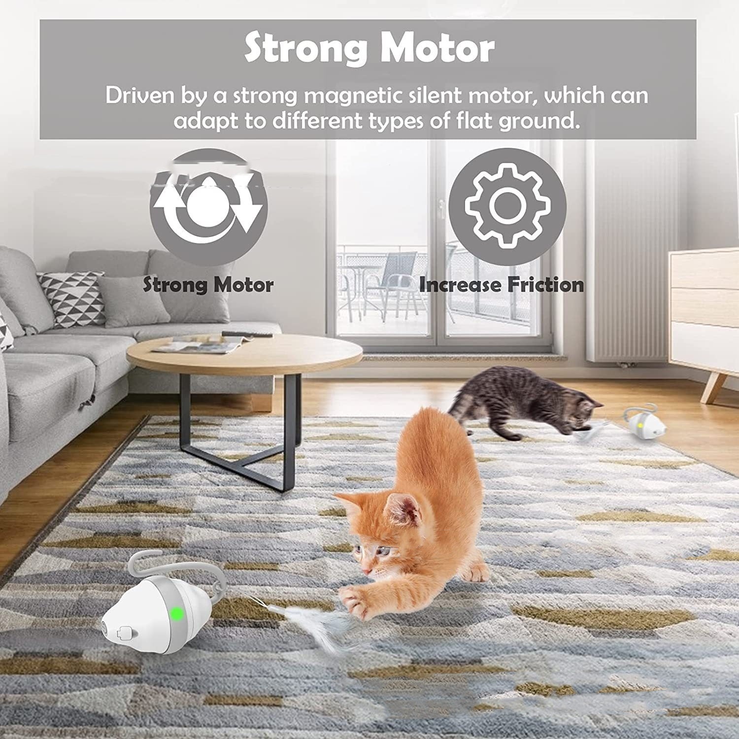 Gray Feather Cat Toy Scratch Resistant Interactive Plastic Pet - cat toy feather