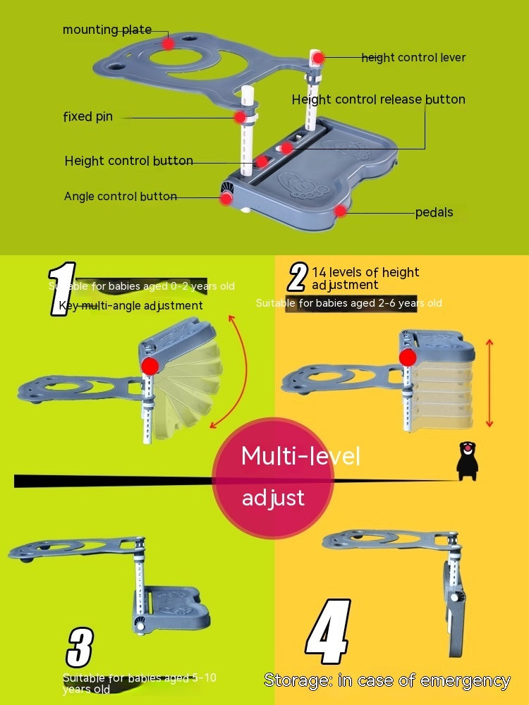 Gray Foot Pedal for Safety Seat Suitable Children in the United States - Boost Your Game with a Pad of Fun united