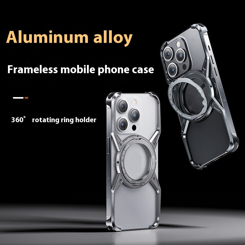 Gray Silver Heat Dissipation Metal Phone Case with Mechanical Arm Protection - Teleplus heat dissipation metal phone