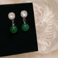 Green Chalcedony Pendant Tassel Earrings Fashion Green - Chalcedony Pendant Earrings So Green They Glisten