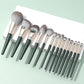 Green Cloud Makeup Brushes Suit with Artificial Fiber Bristles and Wooden Handle - Teleplus makeup brushes suit green