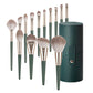 Green Cloud Makeup Brushes Suit with Artificial Fiber Bristles and Wooden Handle - Teleplus makeup brushes suit green