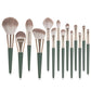 Green Cloud Makeup Brushes Suit with Artificial Fiber Bristles and Wooden Handle - Teleplus makeup brushes suit green