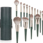 Green Cloud Makeup Cosmetic Bag with Brushes Set - Teleplus green cloud makeup brushes suit