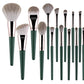 Green Cloud Makeup Cosmetic Bag with Brushes Set - Teleplus green cloud makeup brushes suit