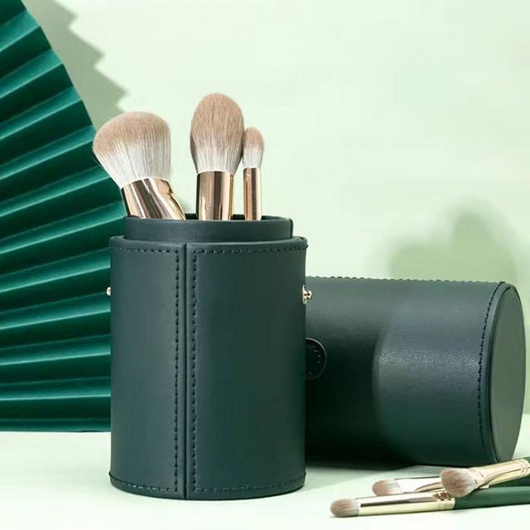 Green Cloud Makeup Cosmetic Bag with Brushes Set - Teleplus green cloud makeup brushes suit