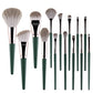Green Cloud Makeup Cosmetic Bag with Brushes Set - Teleplus green cloud makeup brushes suit