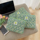 Green Flower Tablet Handbag Cotton Case Breathable Anti-theft Zipper - Teleplus green flower plaid