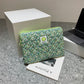 Green Flower Tablet Handbag Cotton Case Breathable Anti-theft Zipper - Teleplus green flower plaid
