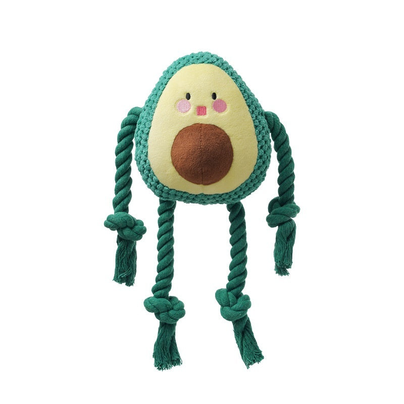 Green Plush Dog Toy Soft 14cm Pet Chew for Small and Medium Dogs