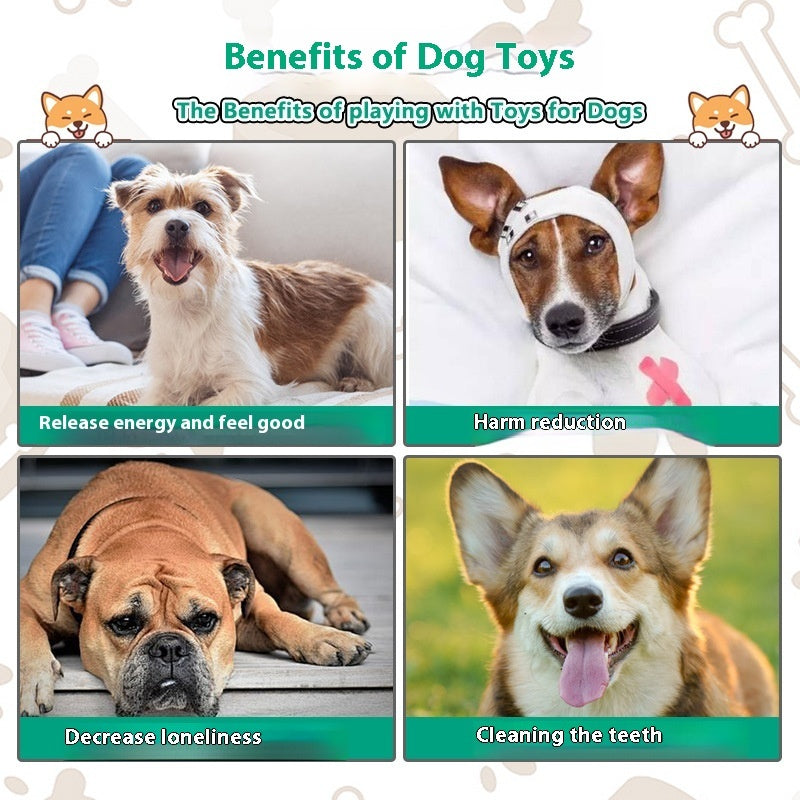 Green Plush Dog Toy Soft 14cm Pet Chew for Small and Medium Dogs