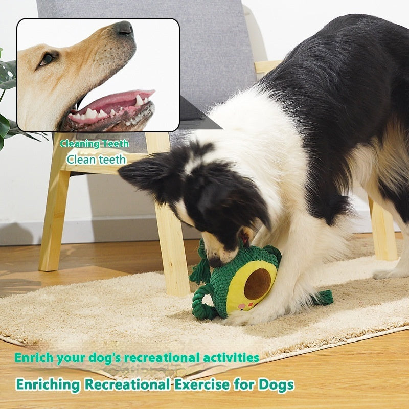 Green Plush Dog Toy Soft 14cm Pet Chew for Small and Medium Dogs