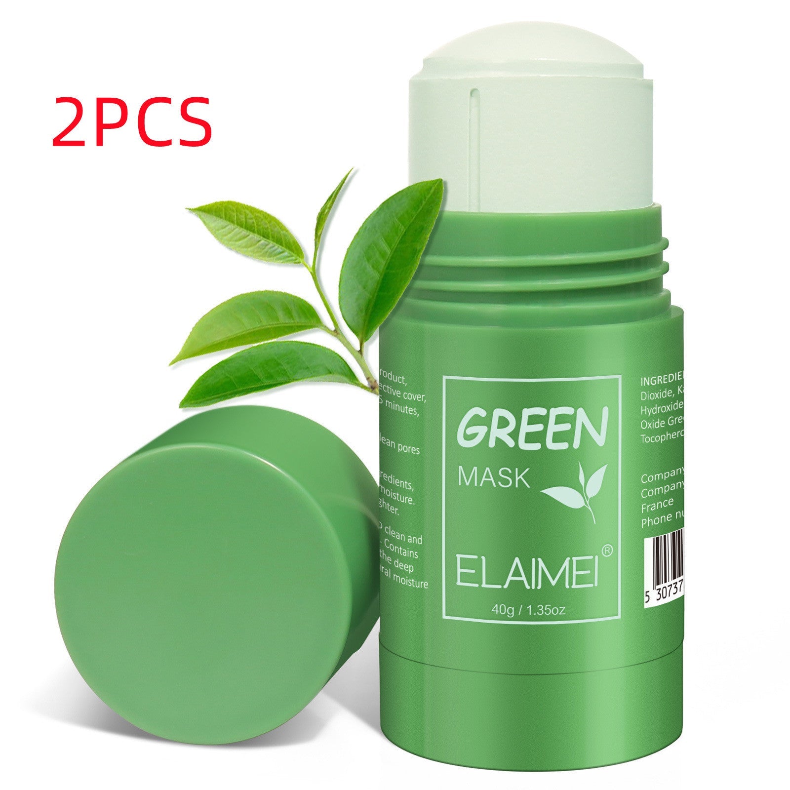 Green Tea Cleansing Blackhead Oil Control Acne Smear Mask - Green Tea Solid Mask for Clean Skin and Smiles