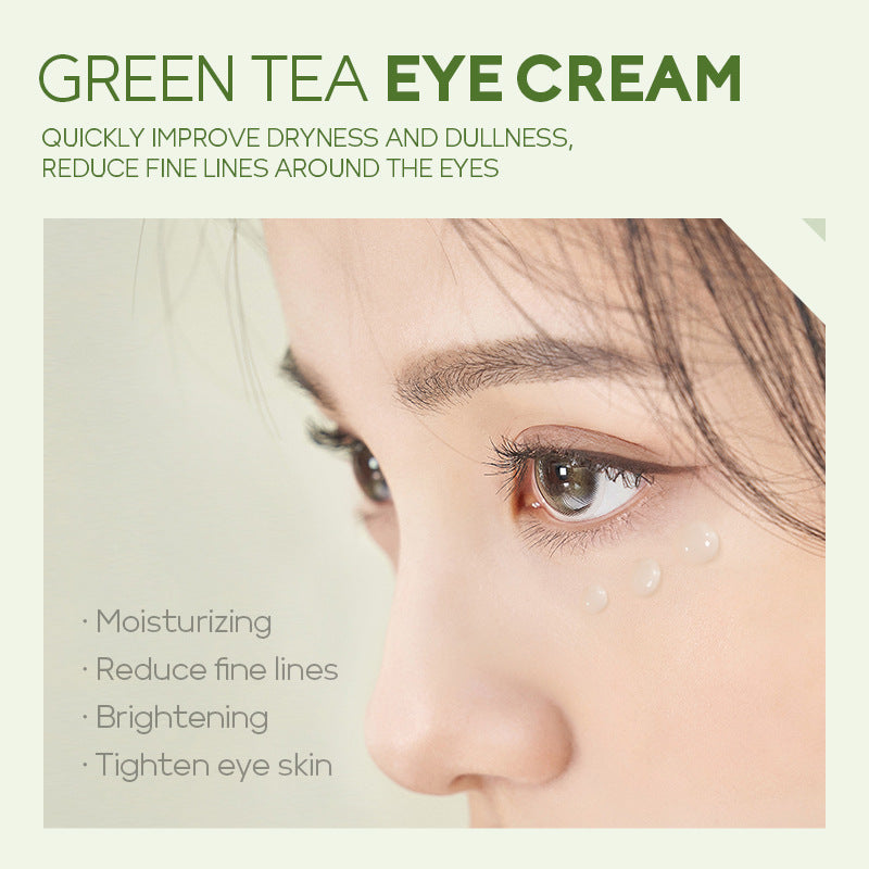 Green Tea Eye Cream Anti-Wrinkle Skin Care Korean Cosmetics - Tea Time for Your Eyes with Anti-Wrinkle Eye Cream