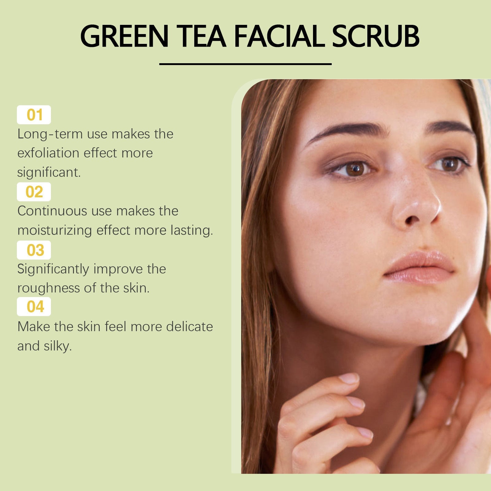 Green Tea Facial Scrub with Walnut Shell Powder and Lemon Citronella Leaves - Teleplus Lemongrass green tea facial