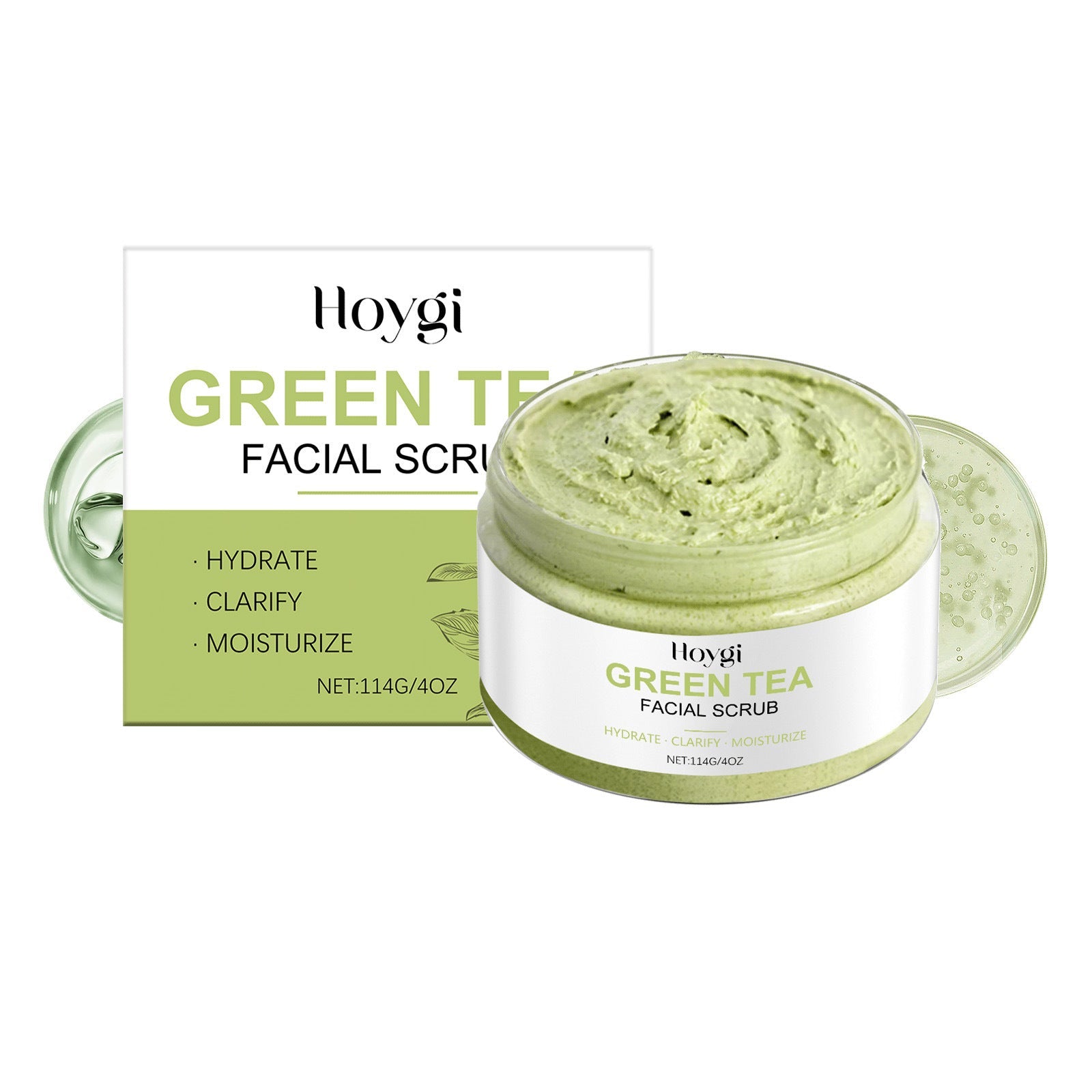 Green Tea Facial Scrub with Walnut Shell Powder and Lemon Citronella Leaves - Teleplus Lemongrass green tea facial