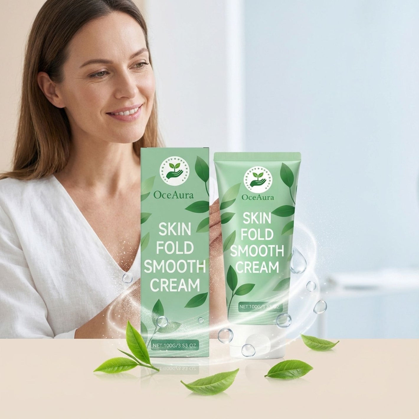 Green Tea Moisturizing Cream Hydrating Face and Body Lotion 100g