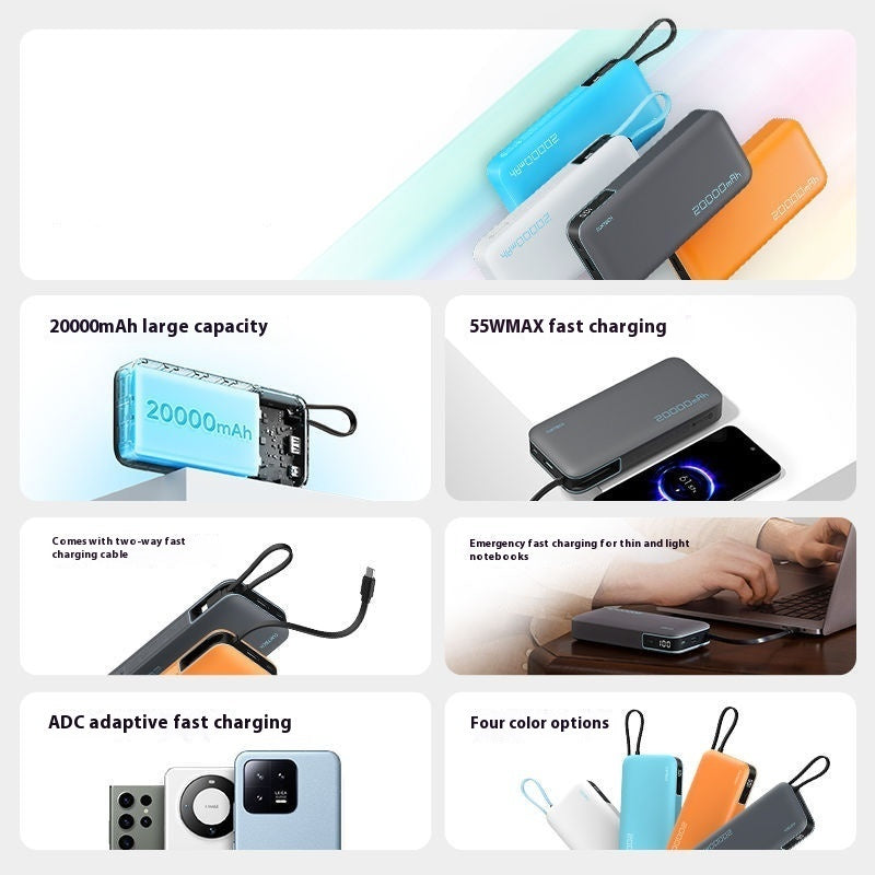 Gulf Blue Power Bank with Fast Charge and Cable Compatibility - Teleplus power bank fast charge cable
