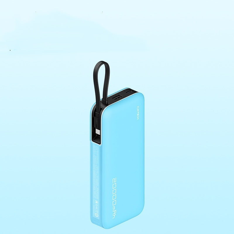 Gulf Blue Power Bank with Fast Charge and Cable Compatibility - Teleplus power bank fast charge cable