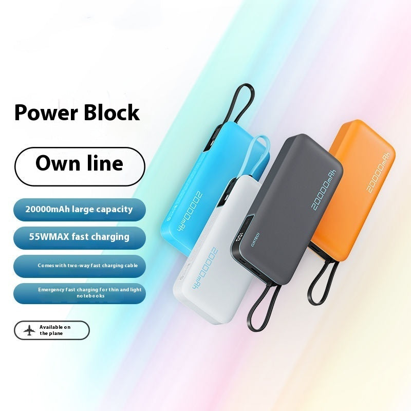 Gulf Blue Power Bank with Fast Charge and Cable Compatibility - Teleplus power bank fast charge cable