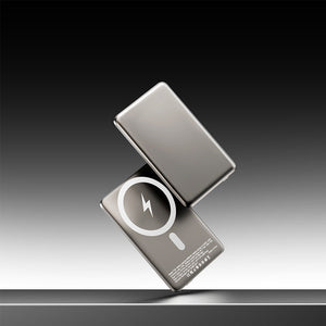 Gun Gray Wireless Power Bank with Magnetic Technology - Teleplus Fast Charging magnetic wireless power bank mobile