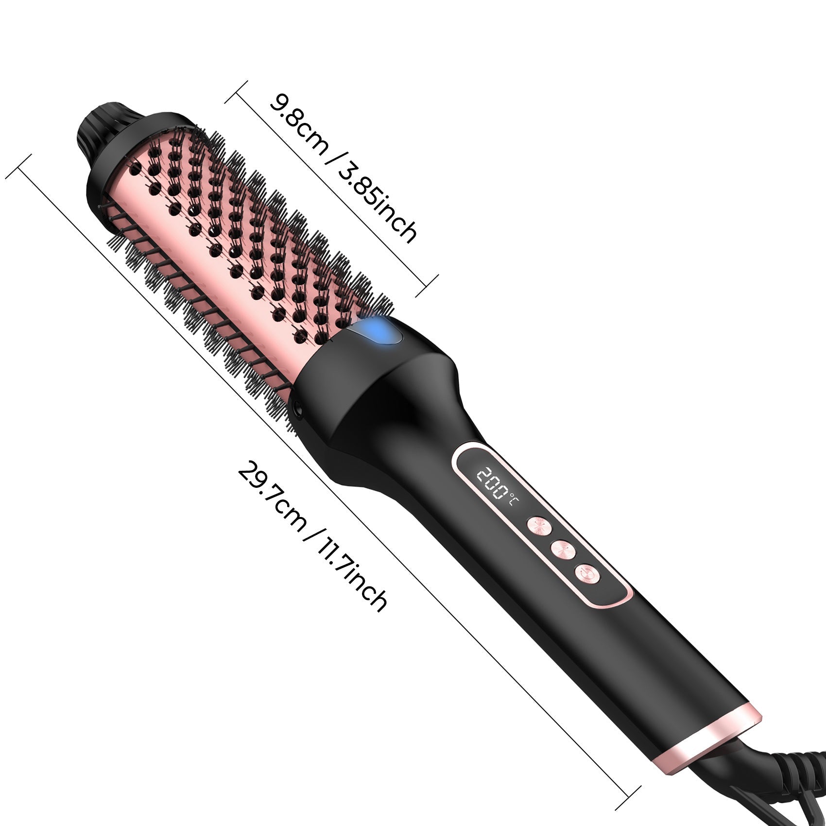 Hair Anion Straight Curling Combo with Roller Comb and Dual PTC Heating - Teleplus hair anion straight curling roller