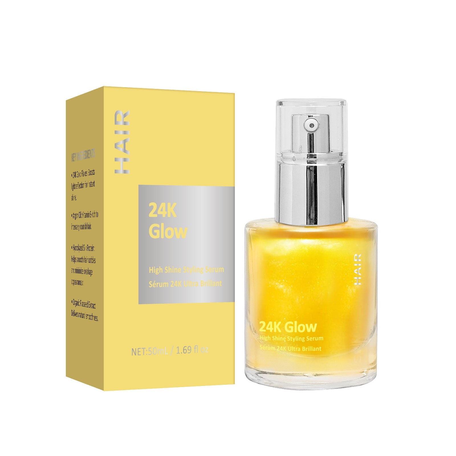 Hair Care Essential Oil for Frizz Control and Gold Ribbon Treatment - Teleplus 50ml hair care essential