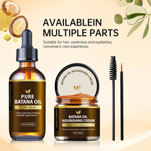 Hair Care Kit with Oil Batana Cream Eyelash Curler Eyebrow Brush Set