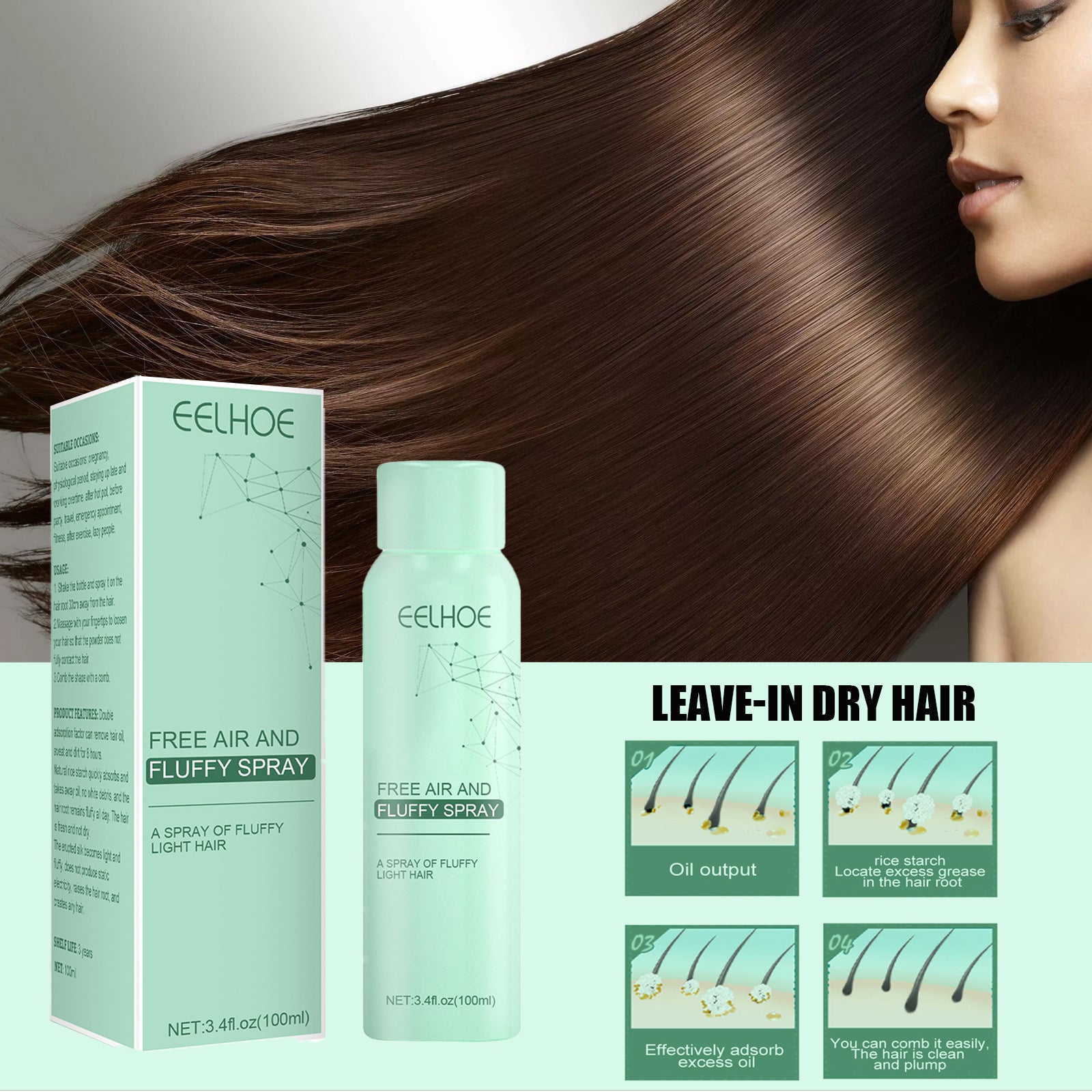 Fluffy Degreasing Head Spray for Hair Dryer Air and - Magic hair dryer air fluffy degreasing head