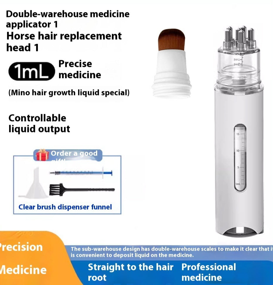 Black White Red 6-Pin Liquid Visual Warehouse for Hair Growth and Solidification Guide - Comb Your Way to with Fun