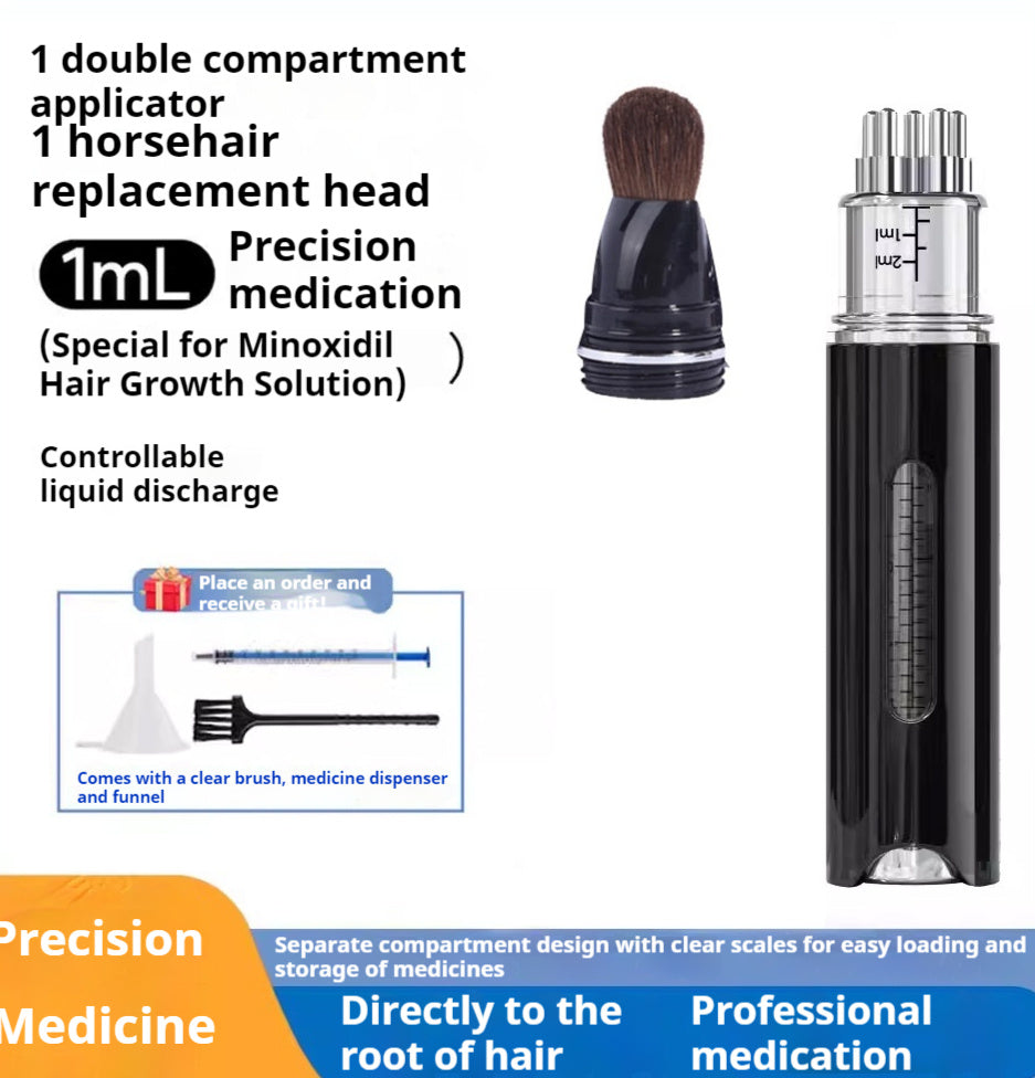 Black White Red 6-Pin Liquid Visual Warehouse for Hair Growth and Solidification Guide - Comb Your Way to with Fun