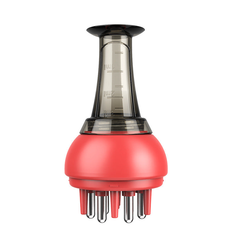 Black White Red 6-Pin Liquid Visual Warehouse for Hair Growth and Solidification Guide - Comb Your Way to with Fun