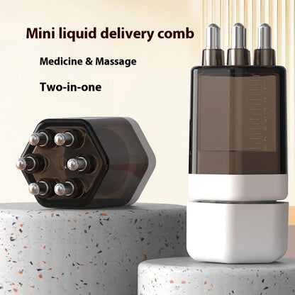 Hexagonal Ball Massage for Hair Growth Spacer and Inhaler 15ml Set - Comb Fun hair growth spacer inhaler hexagonal ball