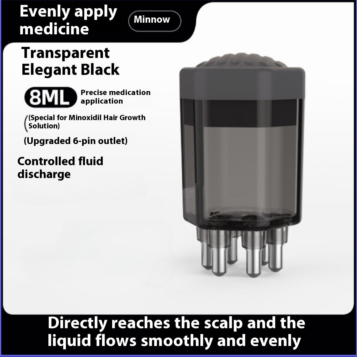 Hexagonal Ball Massage for Hair Growth Spacer and Inhaler 15ml Set - Comb Fun hair growth spacer inhaler hexagonal ball