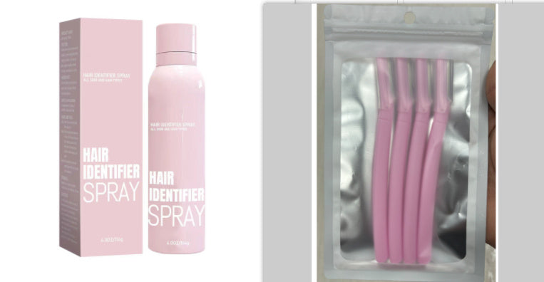 Hair Identifier Spray Set For Face Shaving Moisturizing Dermaplaner Spray For Face Shaving Skin Care - Fuzz Off Fun