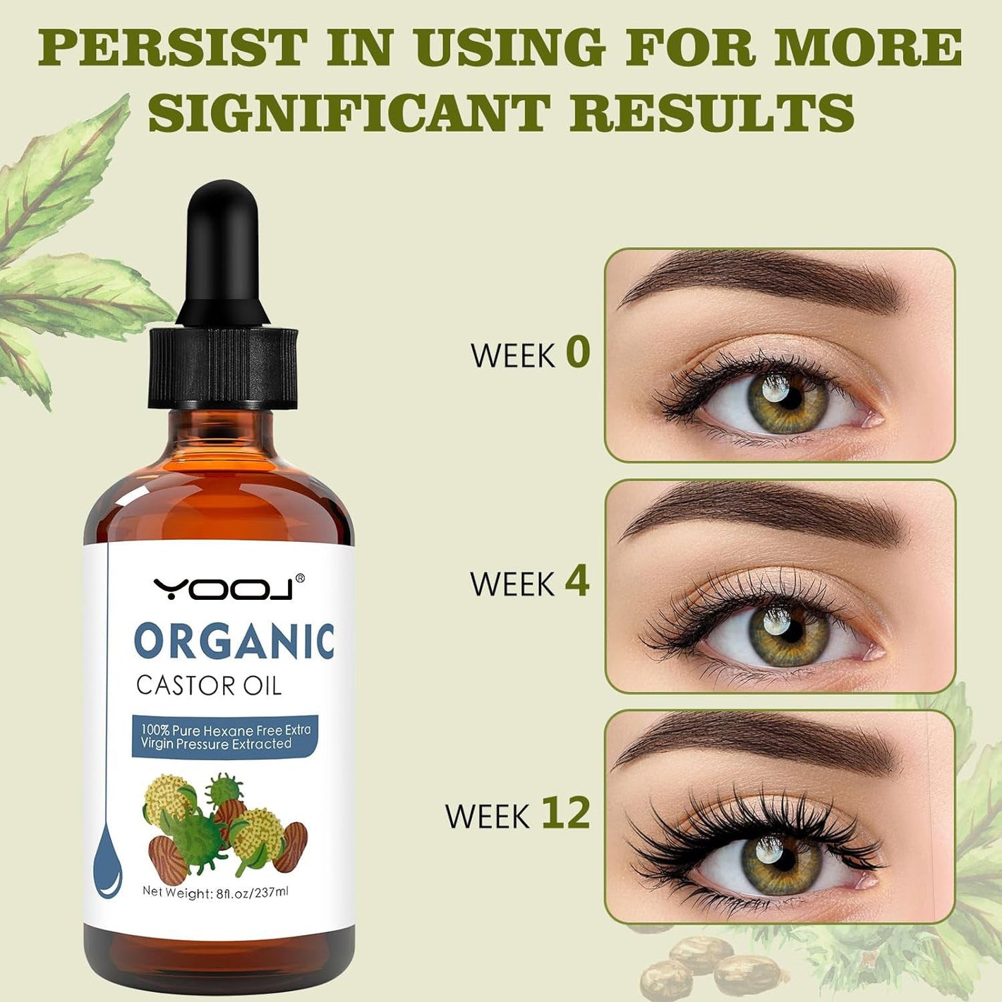 Hair Improvement Castor Oil for Eyelash and Eyebrow Growth - eyebrow hair improvement eyelash castor