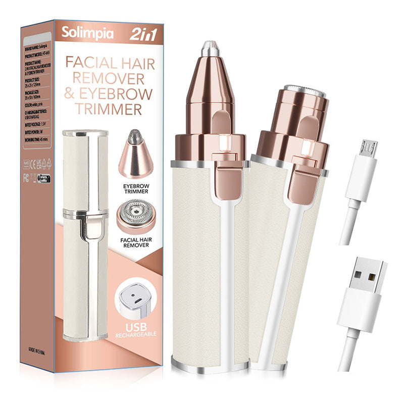 Hair Removal Device Electric Shaver Facial Cleanser with Data Cable - Teleplus hair removal