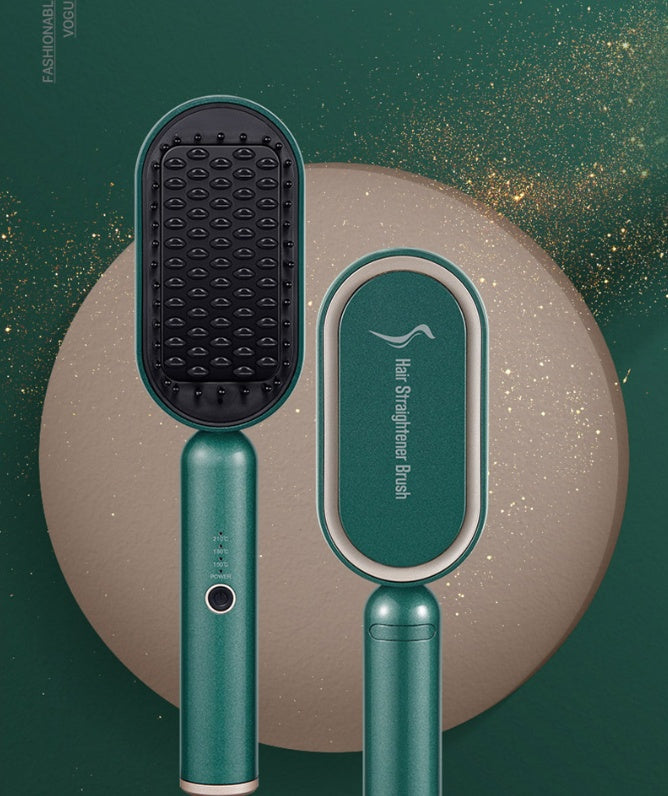 Hair Straightener Brush with Ceramic Tourmaline Heat Control for Styling - Teleplus hair straightener brush styling