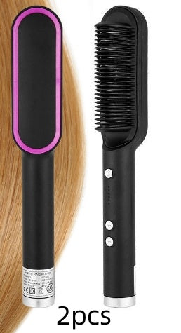 Hair Straightener Hot Comb with Anti-Scald and Negative Ion Curling Technology - Teleplus hair straightener hot comb