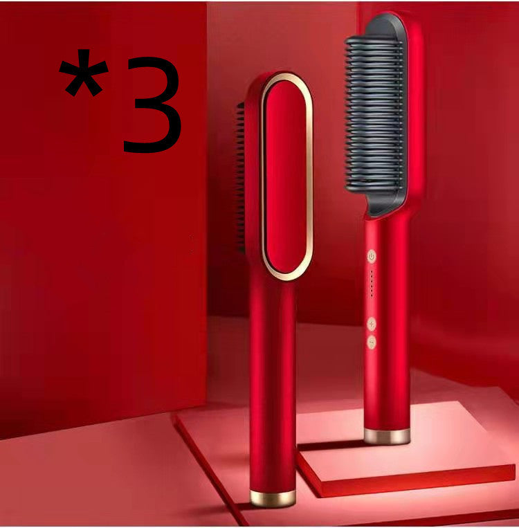 Hair Straightener Hot Comb with Anti-Scald and Negative Ion Curling Technology - Teleplus hair straightener hot comb